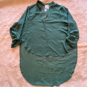 Women’s Turquoise Sheer Blouse/Top by SOCIETY GAL size Medium